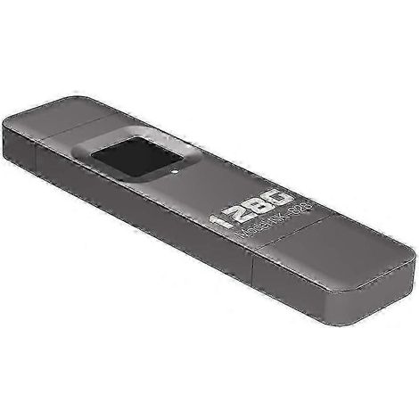 Clé USB cryptée avec protection par empreinte digitale pour téléphones portables et ordinateurs, double usage, transmission haute vitesse, mémoire flash de 128 Go compatible avec les cartes SD. WHBYV (1/4)