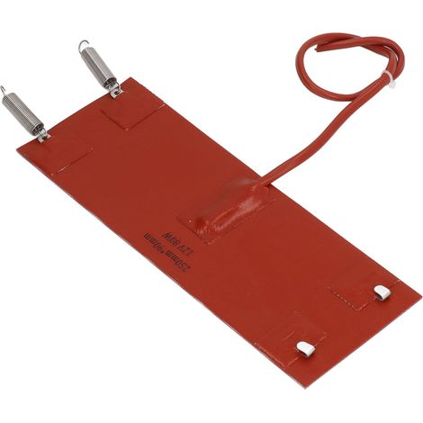 Effiziente, wasserdichte Silikon-Heizmatte mit Isolierung für Fahrzeuge, Maschinen und Geräte, 80 W, 250 mm x 90 mm, 12 V DC (1/5)