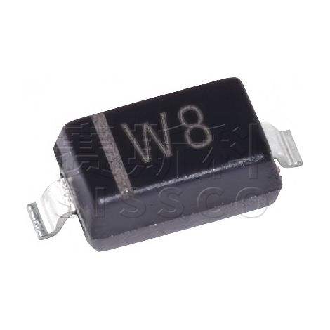 Changdian BZT52C5V1, screen-printed W8, SOD-123 package, 0.5W and 5.1V surface-mount voltage regulator diode, electronic component chip, 5 units shipped.