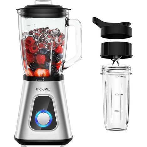 Blender, 1300W de puissance, jarre en verre de 1,5L, SF701, Prise EU (1/2)
