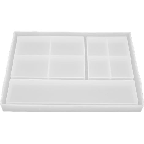 Moule à Plateau en Résine Époxy Réutilisable - Facile à Démouler pour Boîte à Bijoux DIY (1/5)