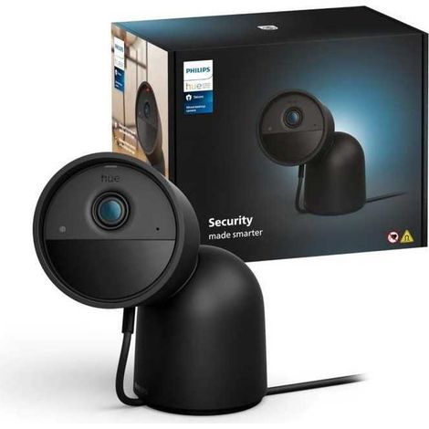 Kabelgebundene Kamera mit Tischhalterung - Philips Hue - Sicher - HD 1080P - Innen oder Außen - Schwarz (1/3)