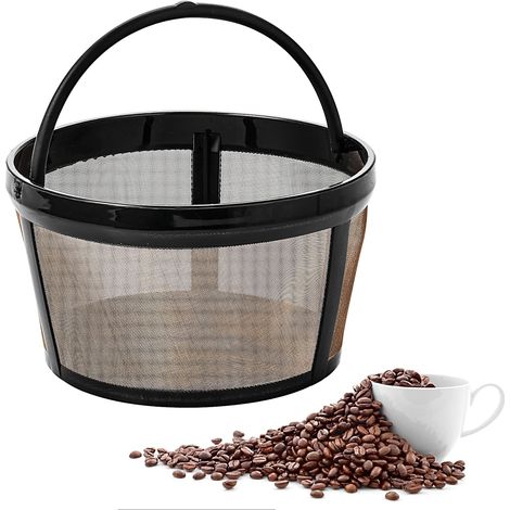 Filtre à café ou panier, 12 tasses, 8 tasses, en métal, réutilisable, pour 2 tasses-AquaForge (1/5)