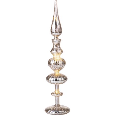 Decoro cono con led color oro in vetro e plastica H44,50 cm per decorazioni natalizie (1/2)