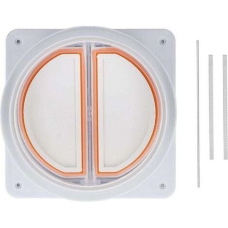 Clapet anti-retour pour hotte de cuisinière, soupape d'échappement à ressort en acier inoxydable séparable, anneau en silicone à haute étanchéité pour conduit de 150-180mm (1/5)
