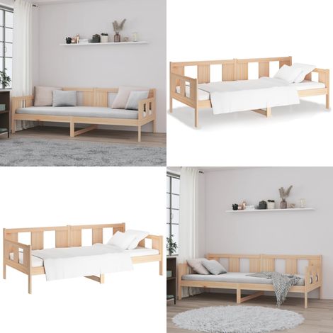 Tagesbett Massivholz Kiefer 90x200 cm - Holz Bett - Kiefer Bett (1/5)