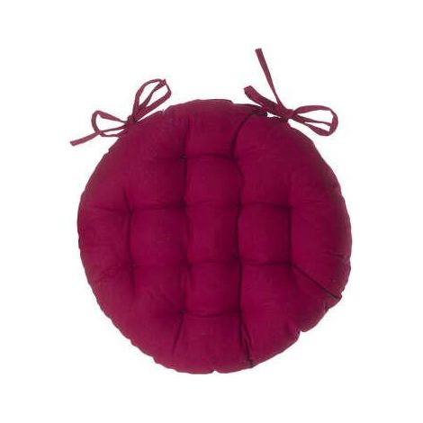 Cuscino per sedia rotondo, 38 cm, rosso