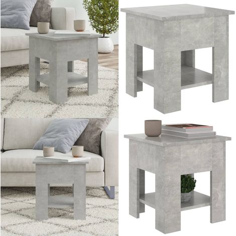 Table basse gris béton 40x40x42 cm bois d'ingénierie - Table Basse - Meuble Salon - Table D'appoint - Table En Bois - Mobilier Contemporain - Home & Living (1/5)