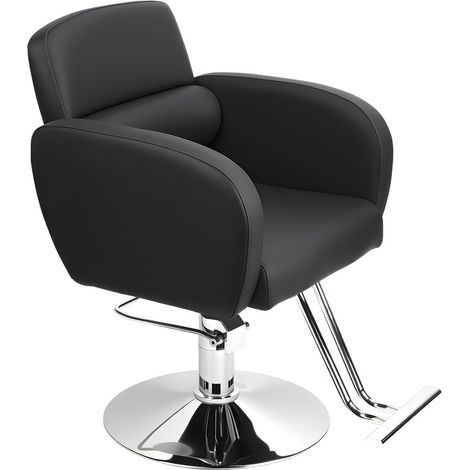 FIANAO - Fauteuil de barbier - fauteuil, hauteur réglable hydrauliquement, rotation à 360°, mousse haute résilience, dimensions : 62 × 75 × 93 cm (1/4)