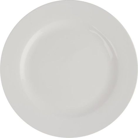 Assiettes Rondes en Céramique Blanche 200 mm à Bord Large Lumina - Lot de 6 (1/5)