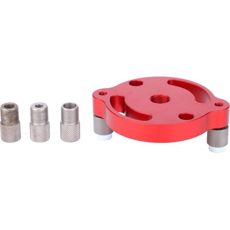 Poinçonneuse à bois en alliage d'aluminium, gabarit de centrage pour perçage précis, outil de menuiserie X600-1-Rouge (1/5)