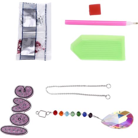 Décoration murale peinture diamant, pendentif en cristal, ensemble de pendentifs acryliques (1/5)
