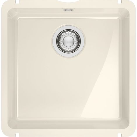 Évier de cuisine Kubus Fraceram KXK 110-41 vanilla - 445 x 454 mm - sous-meuble 50 cm - vidage manuel - Franke (1/3)