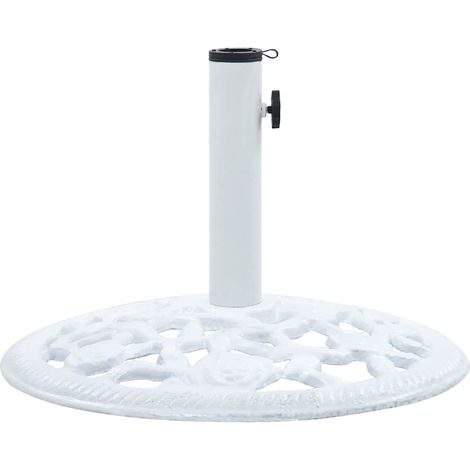 Base de sombrilla de hierro fundido blanco 12 kg 48 cm vidaXL