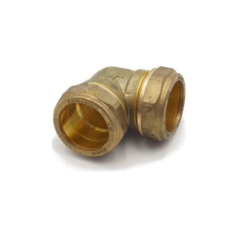 PrimaPlus Brass Compression Elbow 35mm - WRAS Approved (1/2)