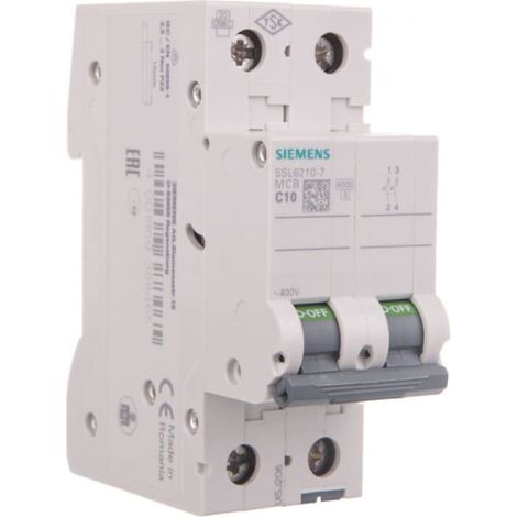 Disyuntor 2P C 10A 6kA CA 5SL62107