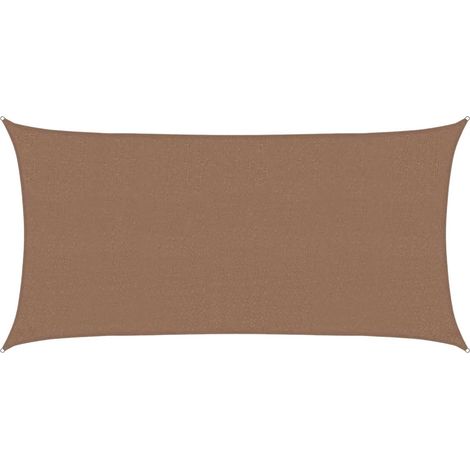 Sunshade Sail Taupe 2.5 x 6 m HDPE vidaXL
