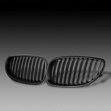 Für BMW 5er E60 M5 E61 520i 545i 550i 535i 2003–2010 Frontstoßstange Nierengrill Motorhaubengitter einreihig glänzend/matt – Matt Schwarz (1/5)