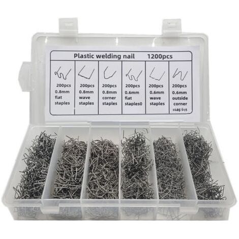 EJ.LIFE Clous de Soudage en Plastique Thermofusibles, Clous de Rparation en Plastique pour Pare-chocs de Voiture avec Bote Adquate pour Agrafes Chaudes Autres pièce de rechange pour voiture (1/5)
