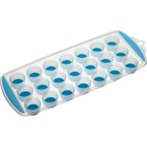Bac à glaçons en silicone souple bleu, 21 compartiments, pour glaçons C[CO]-AquaForge