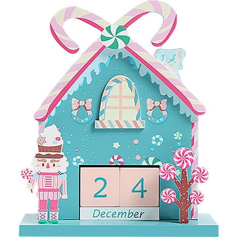 Calendrier de l'Avent perpétuel en bois Soldat de noyer Décoration originale pour bureau et table de chevet (1/5)
