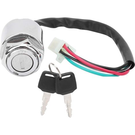 Zündschalter mit 4-poligem Stecker, elektrischer Zündschalter mit 2 Schlüsseln, Ersatz für ATV, Mini-Moto und Dirtbike (1/5)