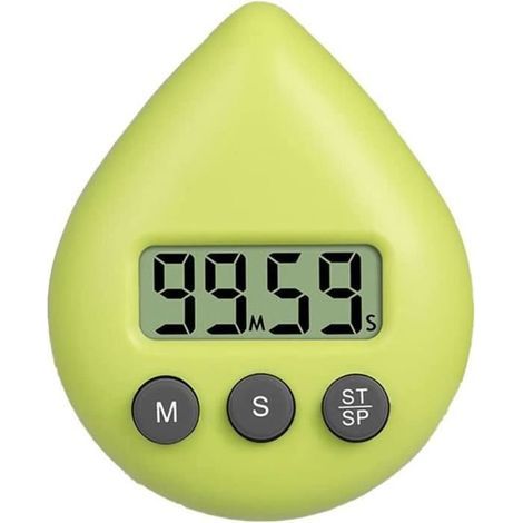 Minuteur de Cuisine LCD minuteur de Douche numérique étanche 5 Couleurs d'économie d'énergie en Forme de Goutte (1/3)