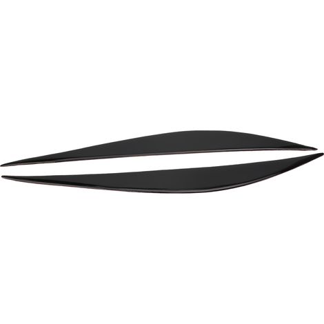 Paire de baguettes de finition noir laqué en forme de sourcil pour phares de BMW Série 3 F30 (modèles 2013-2015) (1/5)