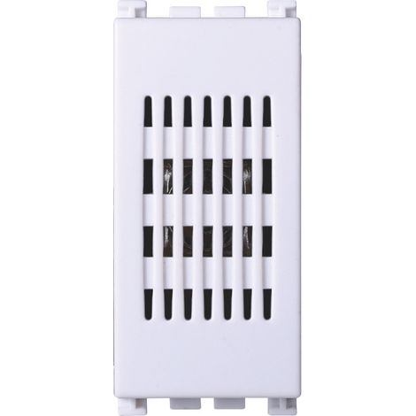 Serie Civile ETTROIT Bianco Compatibile Con Vimar Arke (Ronzatore 220V)