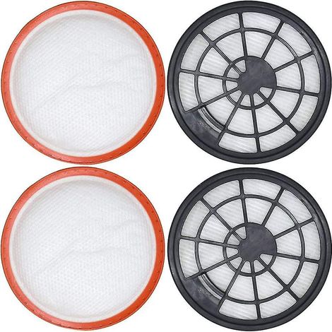 Jeu De Filtres En 4 Parties Pour Dirt Devil Dd2650-1, Dd2651-0, Dd2651-1, Dd2720 2620001, 2620002, 2 X Filtres De Protection Moteur + 2 X Filtres D'va (1/5)