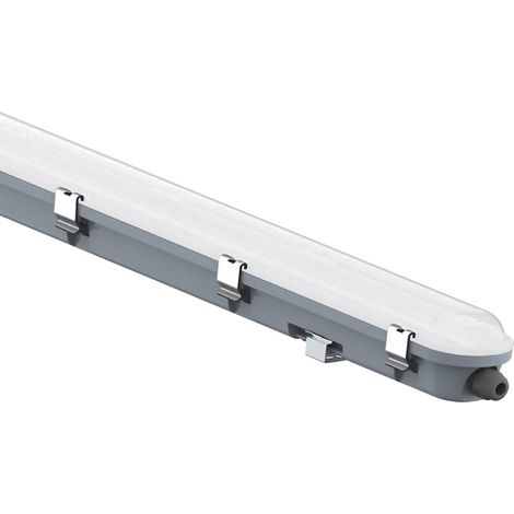 Plafonnier LED étanche V-TAC 36 W 120 lm/W avec batterie de secours 120 cm 6 500 K IP65 – SKU 24012 (1/5)