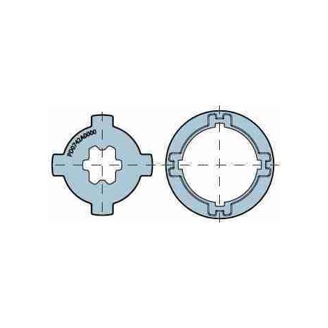Nice 503.25001 - Roue et couronne pour tube rond 50 Rollease (Roller 2.00K)
