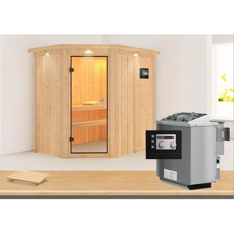 Carin Eck,9kW Bio.Strg easy bronzierte Ganzglastür u. DK