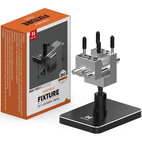 (noir) MAZHA T0010 Mini étau de table portable 2 en 1, outil de précision compact et réglable pour le modélisme et les loisirs créatifs (1/5)