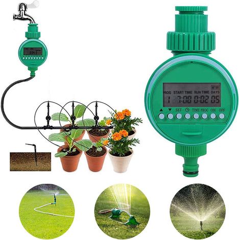 Programateur arrosage Automatique minuterie d'eau électrique Automatique d'arrosage minuteur Home Garden d'irrigation d'équipement pour Maison, Jardin (1/5)