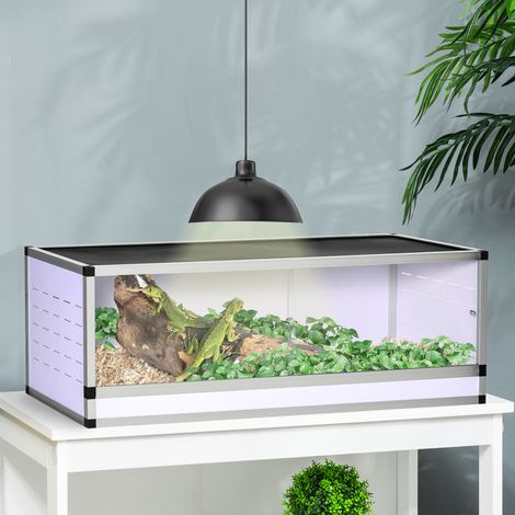 Terrarium PawHut pour reptiles, terrarium en acrylique, boîte d'alimentation, 120 x 40 x 40 cm, pour amphibiens, insectes, escargots, araignées sauteuses (1/5)