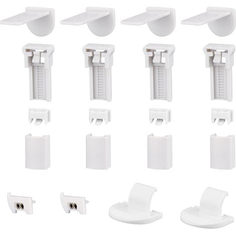 Zwei Sets Rollozubehör, Kunststoff-Ersatzteile für Rollos, Reparaturset für Rollo-Montagehalterungen, Halterungszubehör (1/5)