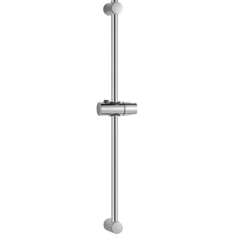 Barre de douche 90cm chromée réglable avec support de douchette et 3 jets (1/5)