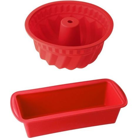 Kougelhopf-Form und Silikon-Kuchenform - DR OETKER - Flexxibel Love - Rot (1/5)