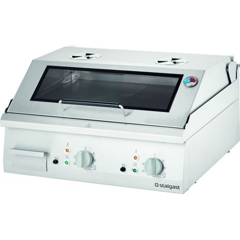 Plancha Électrique Rainurée avec Couvercle 8.1 kW - Stalgast