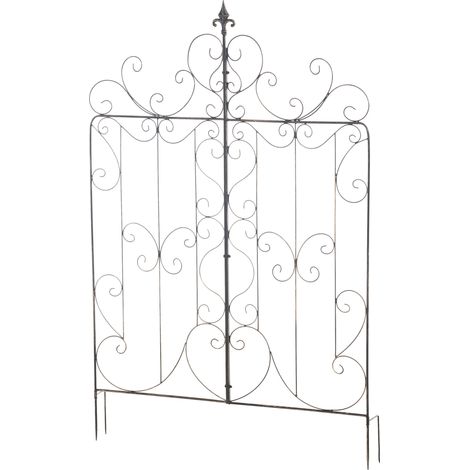 Traliccio decorazione giardino cespuglio di rose piante rampicanti cm 133 in metallo bronzo 100003890