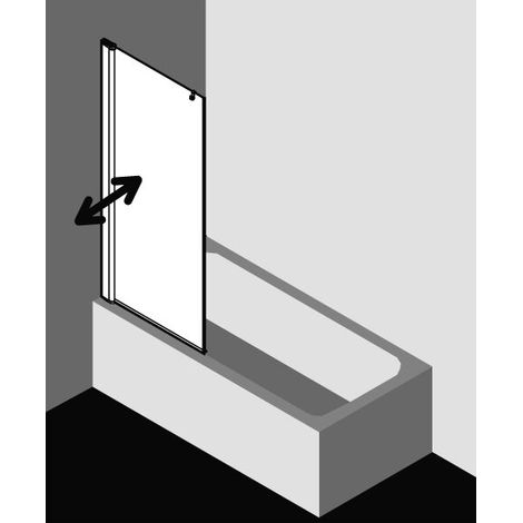 Kermi Vantail pivotant Pega DFL 0750x 1500 BV : 740-765 SIHG verre trempé Opaco Clean (1/5)