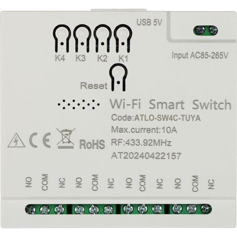 Atlo Commutateur intelligent blanc quatre canaux 3500 W (1/2)