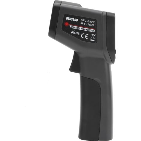 Thermomètre laser infrarouge sans contact DT8380D, mesure de -50°C à 380°C, pour applications industrielles (1/5)