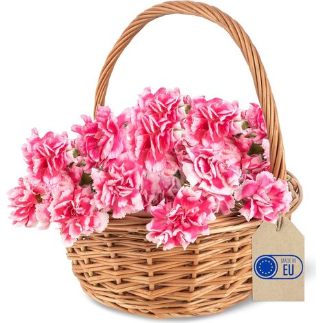 Panier de Pâques en Osier Tissé à la Main Marron 22 x 22 x 26 cm (1/5)