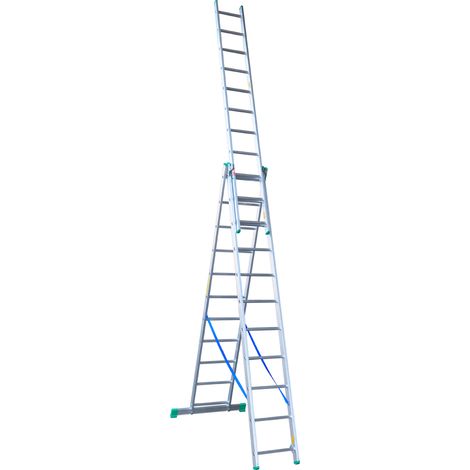 ESCALERA DE ALUMINIO DE 3 ELEMENTOS 760 CM 11+11+11 PELDAÑOS - DR4211 (1/5)