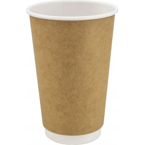 Bicchieri da caffè in carta SENZA PLASTICA 300 ml 25 pezzi ecologici (1/4)
