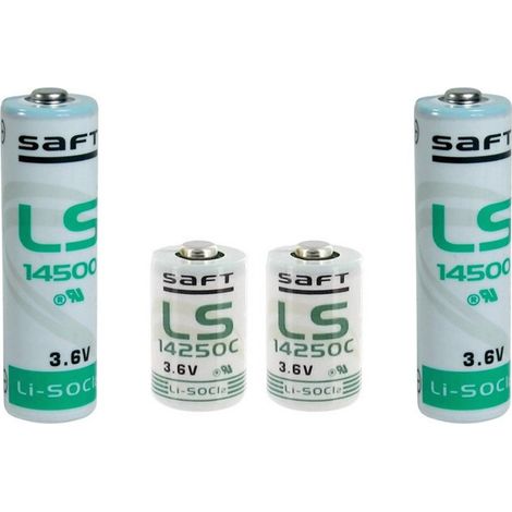 .2 Pile au lithium Saft 1/2 LR6 3,6V 1200mAh AA-LS 14250.
.2 Pile au lithium Saft LR6 3,6V 2600mAh AA- LS 14500.
.Made in France.
..
.
.
.
.
.