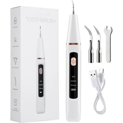 Brosse à dents électrique ultrasonique : élimine rapidement les résidus alimentaires et les taches dentaires.-AquaForge (1/5)