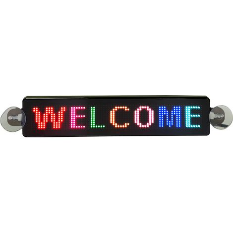 Programmierbarer RGB-USB-Bluetooth-Bildschirm für Autos, Taxis und vordere Sonnenblenden.
